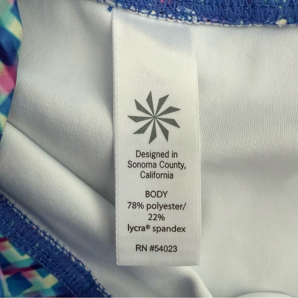 Women’s Athleta Vivid Sonar Ombre Capri Workout Athletic Leggings Size Medium - Picture 11 of 16